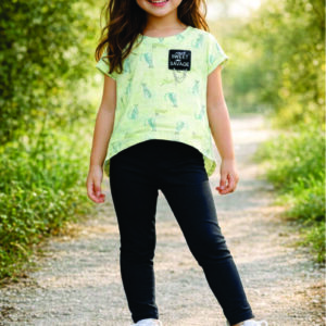 2722 - Conjunto Infantil Leggins - Camiseta cola de pato Estampada